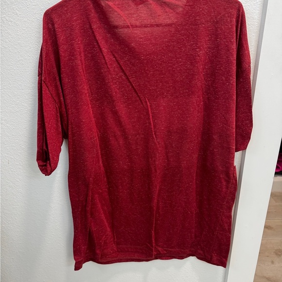 Sunshine & Rodeos Red Colorblock Camo Stripe Tee - Size L - Picture 3 of 3